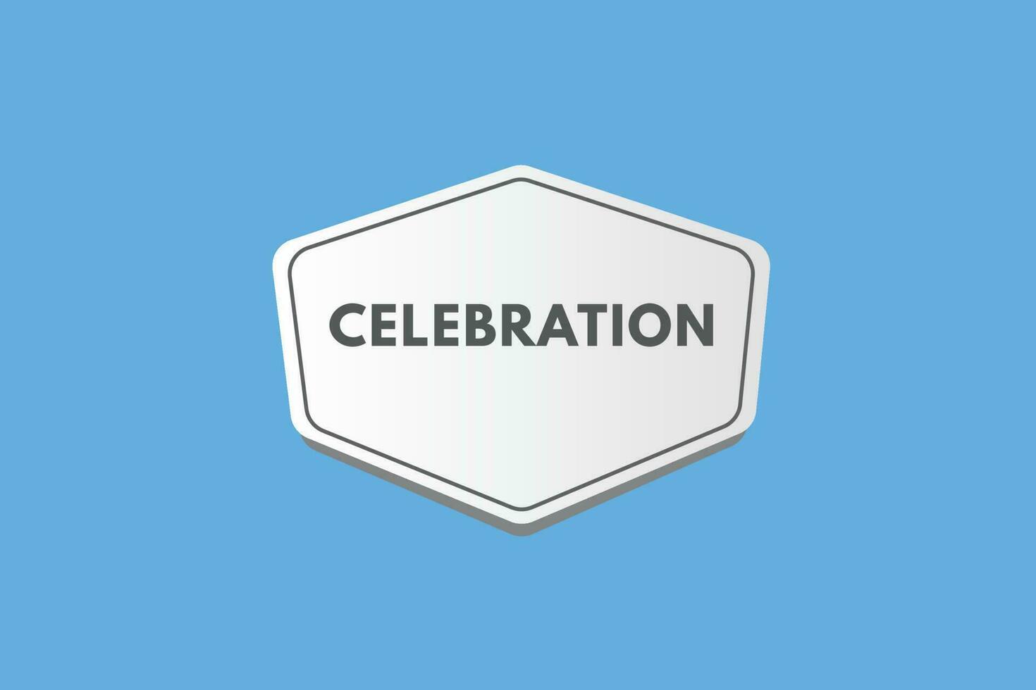 Celebration text Button. Celebration Sign Icon Label Sticker Web Buttons vector