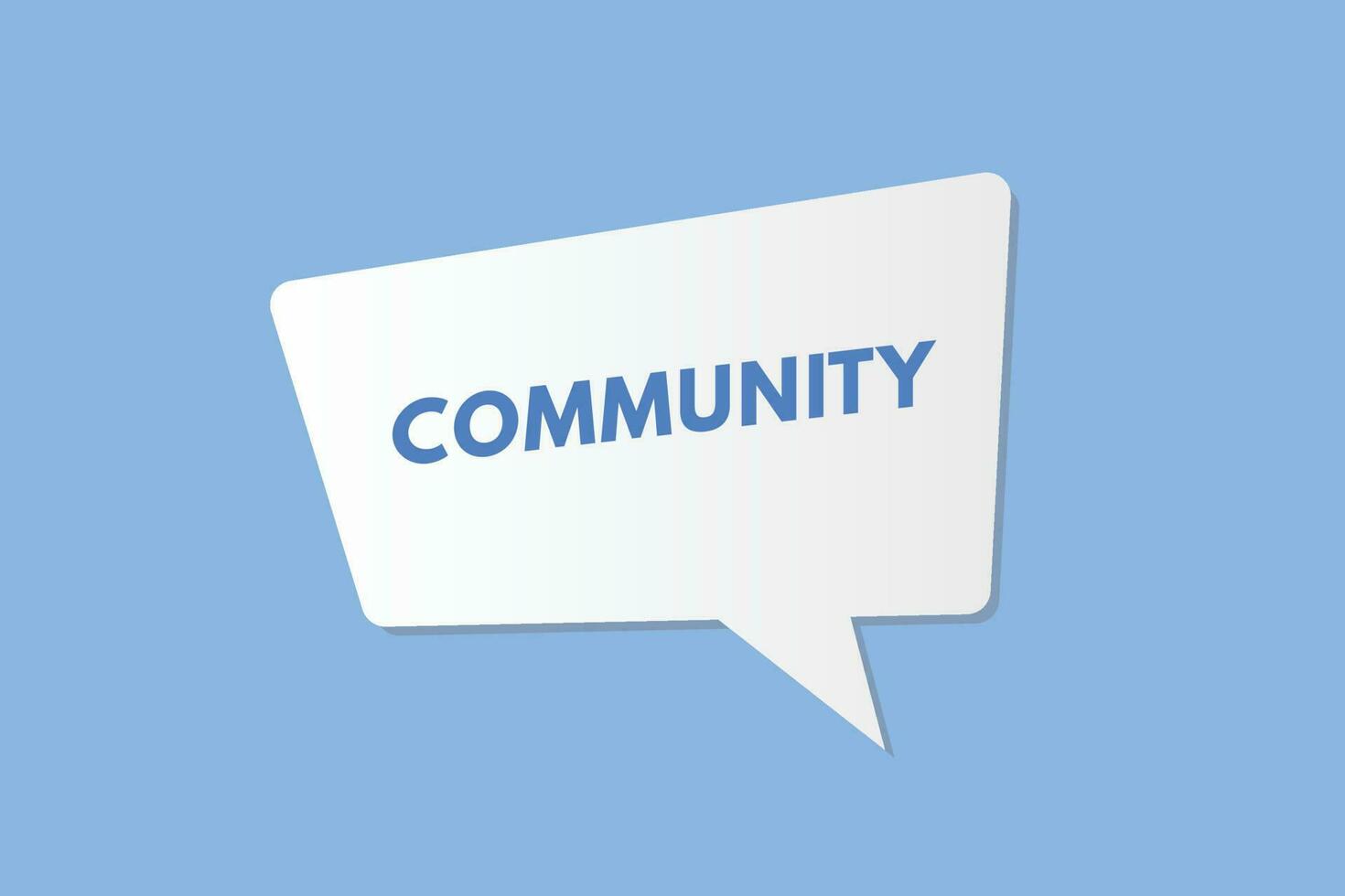 Community text Button. Community Sign Icon Label Sticker Web Buttons vector