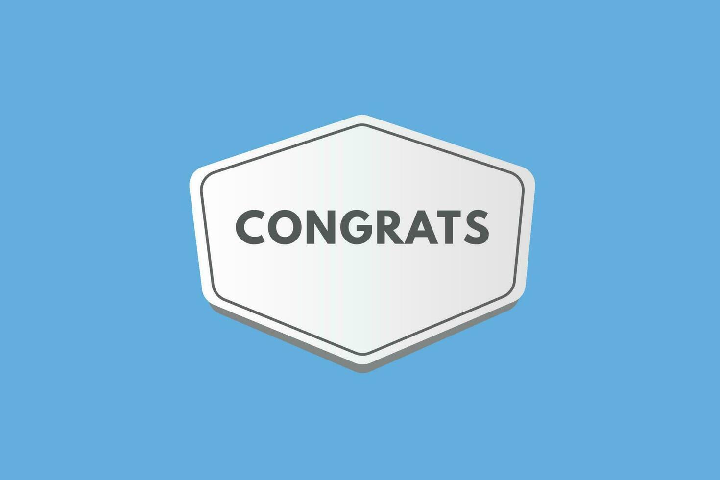 Congrats text Button. Congrats Sign Icon Label Sticker Web Buttons vector