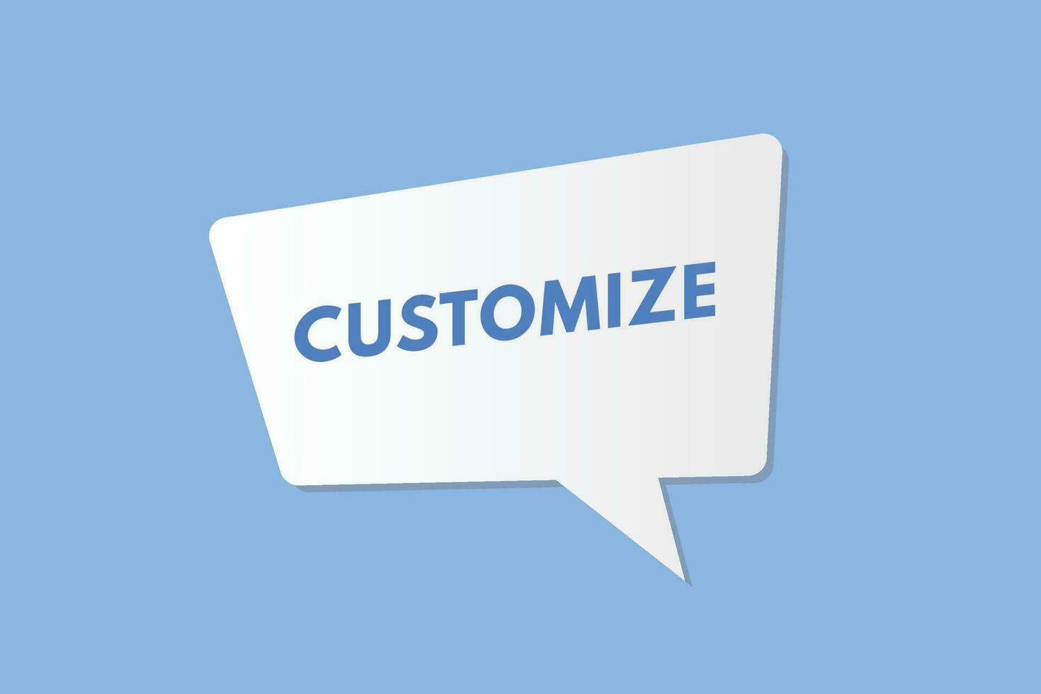 Customize text Button. Customize Sign Icon Label Sticker Web Buttons vector