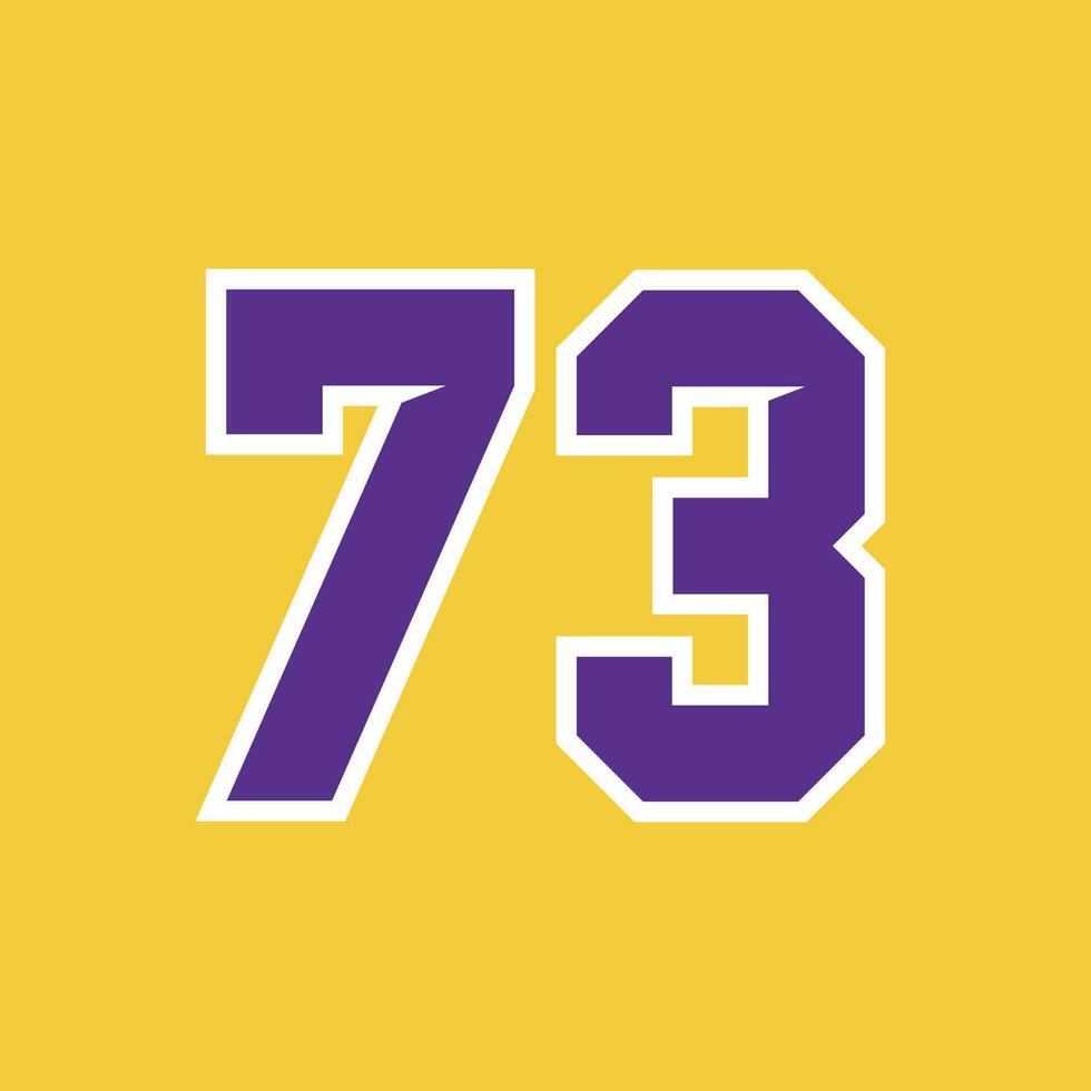 Basketball Sport Number Vector Template 73 23399874 Vector Art at Vecteezy