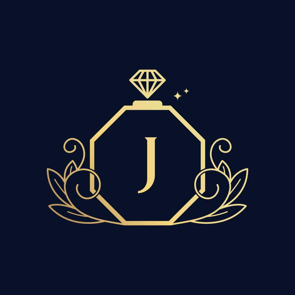 Vector Premium Luxurious Perfume Logo J