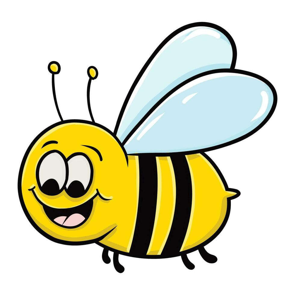 Cute Little Bee, Cartoon Bee, Logo Bee vector