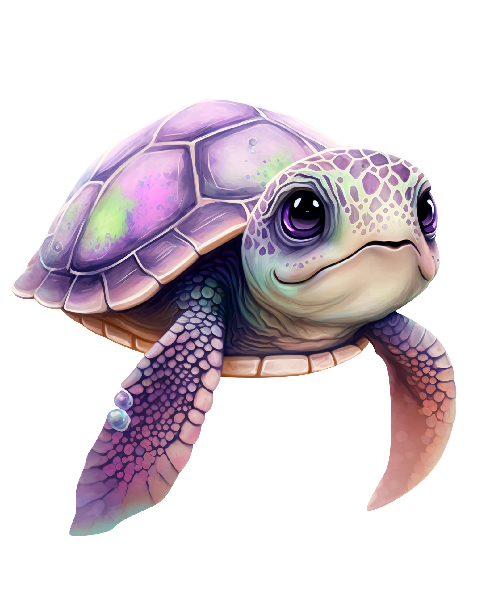 Free Cute Turtle watercolor Clipart ai generative 23399997 PNG with ...