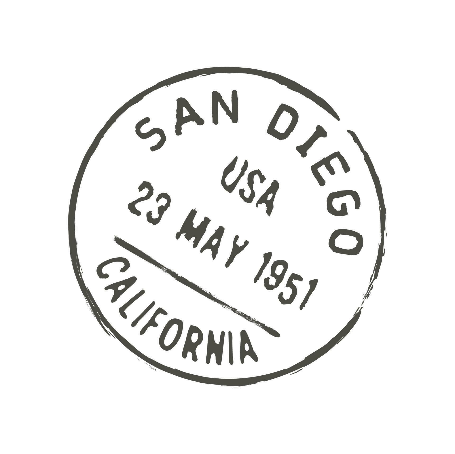 San Diego postage and United States postal stamp 23400100 Vector Art at