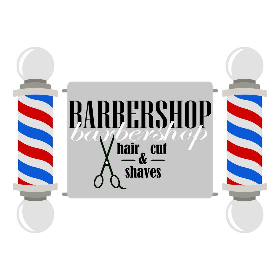 barbershop pole vector, illustration, symbol vector