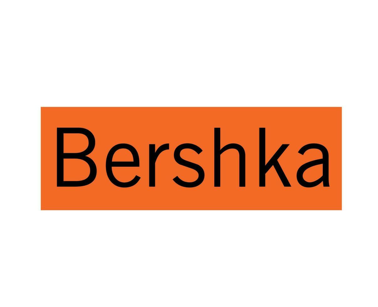 Bershka Brand Clothes Logo Symbol Design Sportwear Fashion Vector Illustration