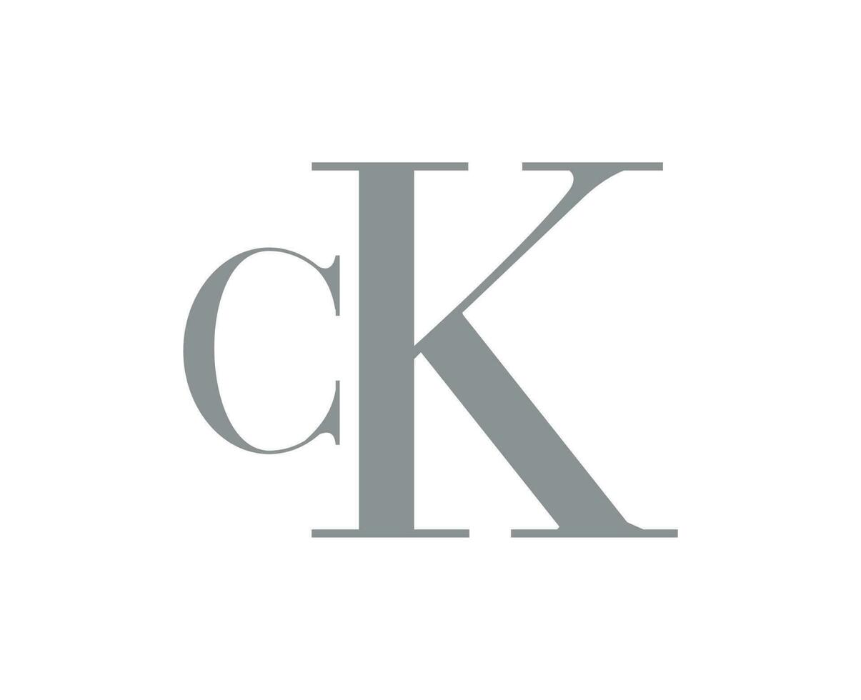 calvin klein marca ropa logo símbolo gris diseño Moda vector ilustración