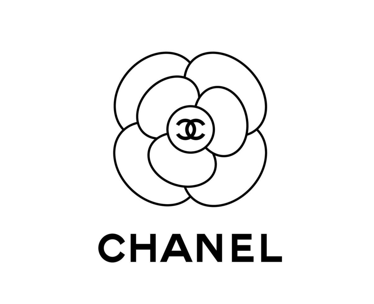 chanel símbolo logo marca ropa con nombre negro diseño Moda vector ilustración