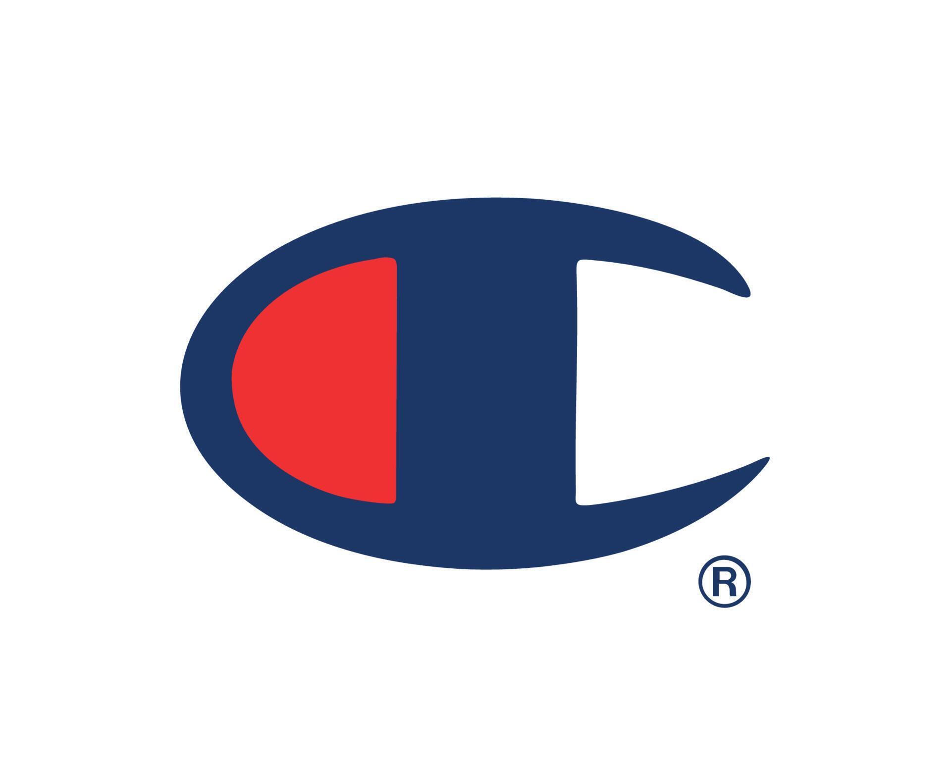 Champion Brand Clothes Logo Symbol Blue And Red Design Sportwear Fashion Vector Illustration
