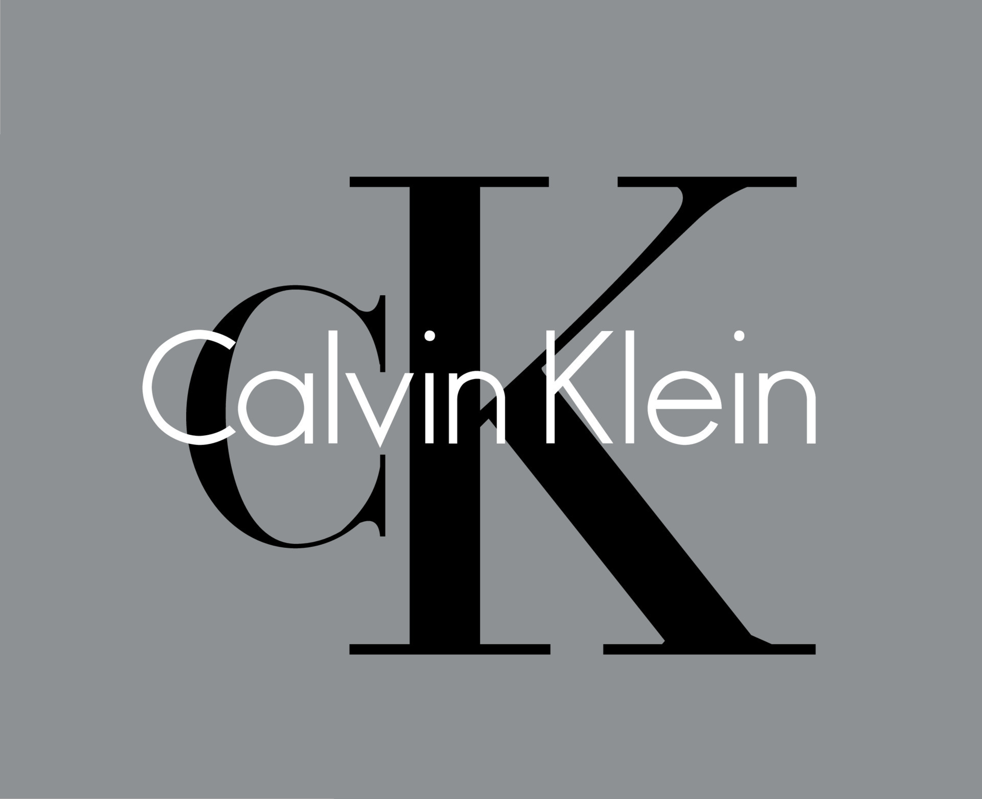 Calvin Klein Brand Clothes Fashion Symbol Logo Design Vector Illustration  With Gray Background 23400808 Vector Art at Vecteezy