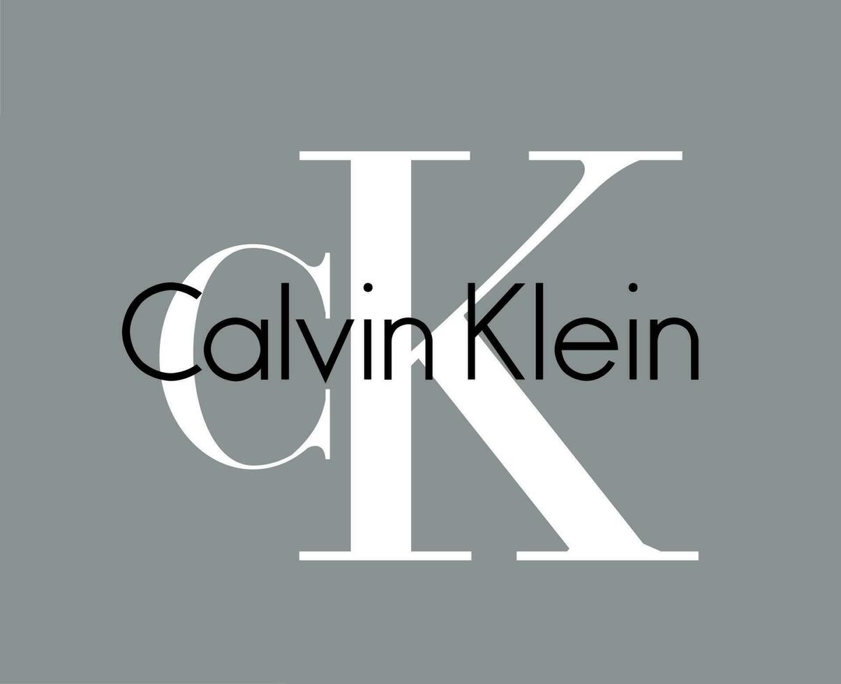 calvin klein marca ropa Moda logo símbolo diseño vector ilustración con gris antecedentes