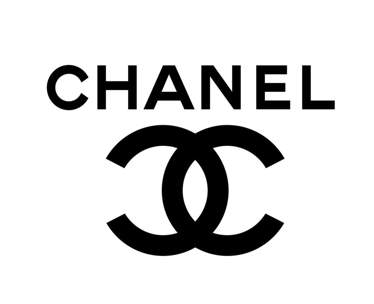 chanel marca ropa con nombre símbolo logo negro diseño Moda vector ilustración