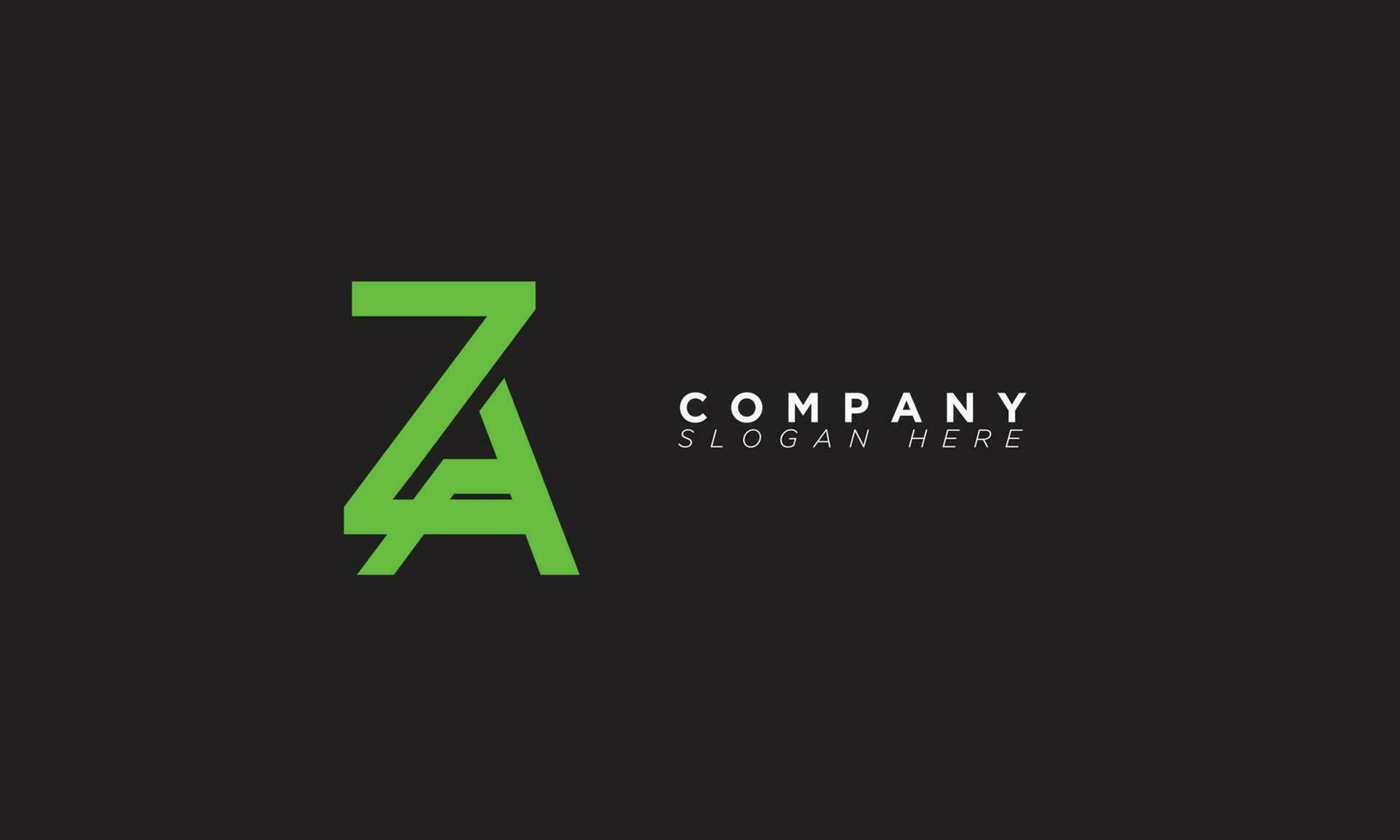 ZA Alphabet letters Initials Monogram logo AZ, Z and A vector