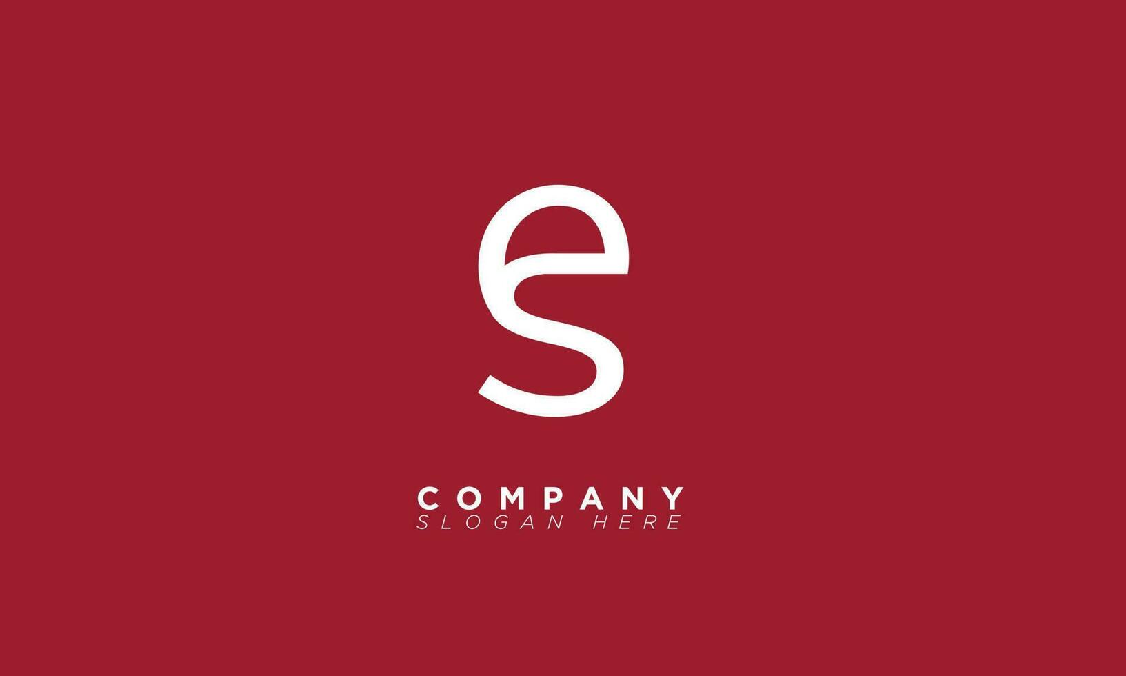 ES Alphabet letters Initials Monogram logo SE, E and S vector