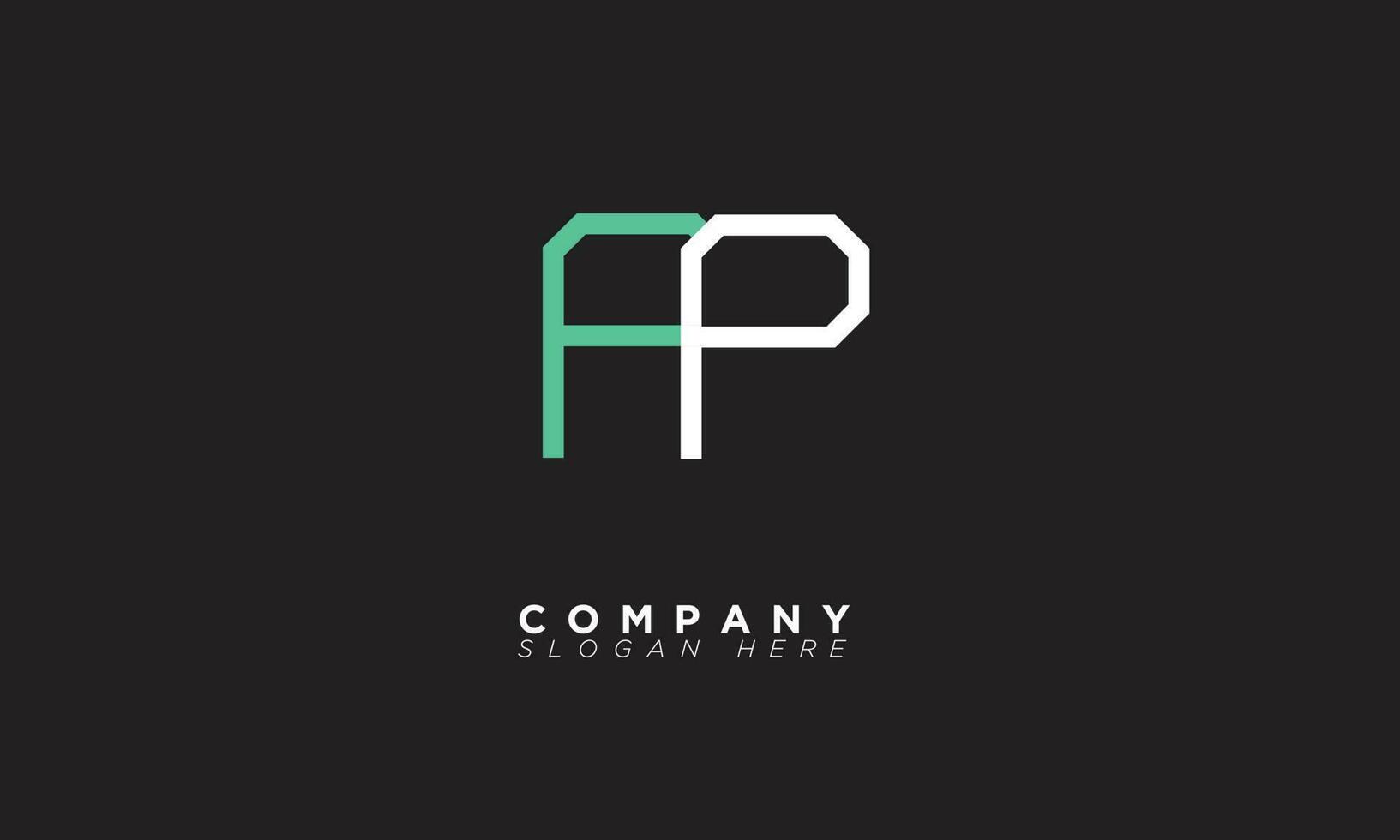 FP Alphabet letters Initials Monogram logo PF, F and P vector