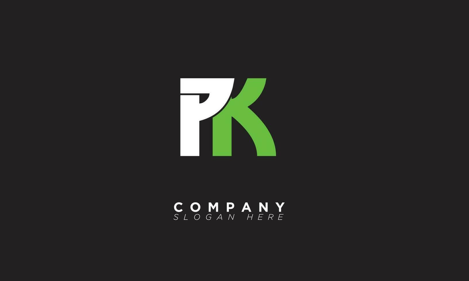 PK Alphabet letters Initials Monogram logo KP, P and K vector