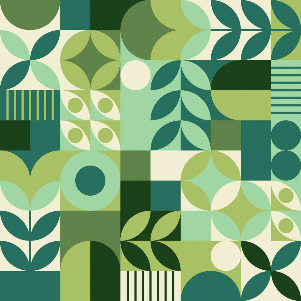 Geometric square green background, eco background vector