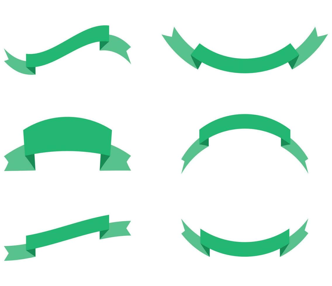 cinta decoración verde color vector