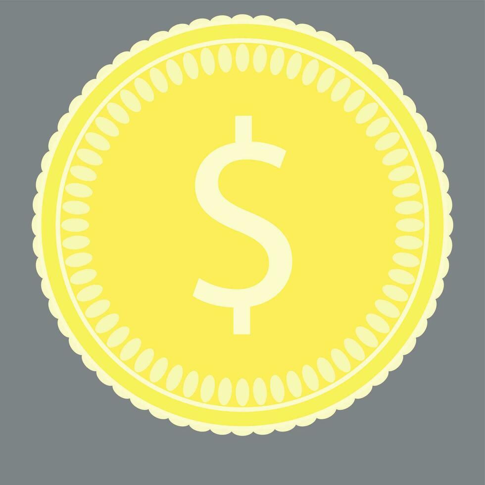 Coin gold money vector