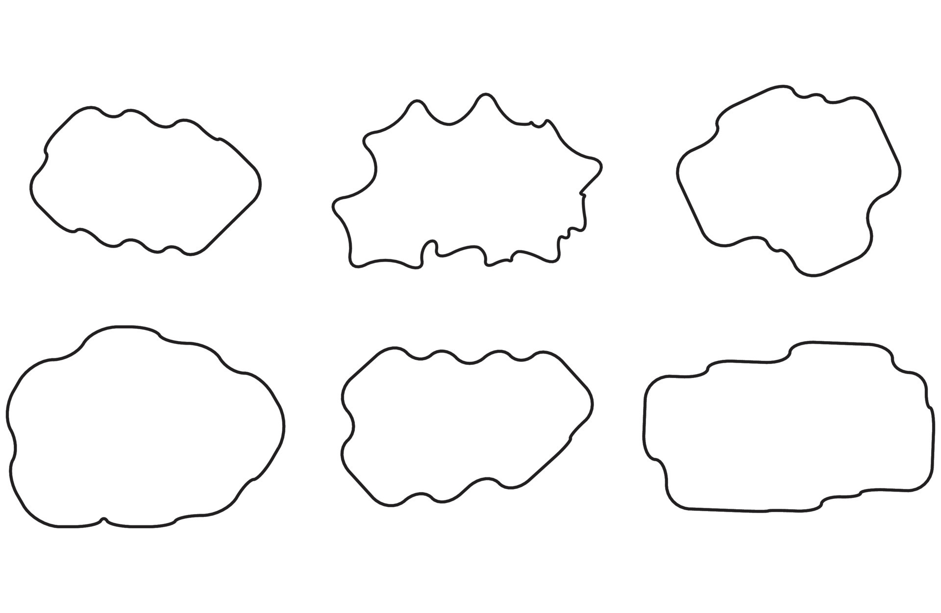 Cloud linear set 23401321 Vector Art at Vecteezy