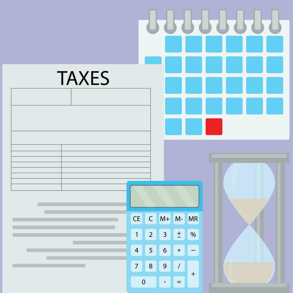 Tax day deadline vector