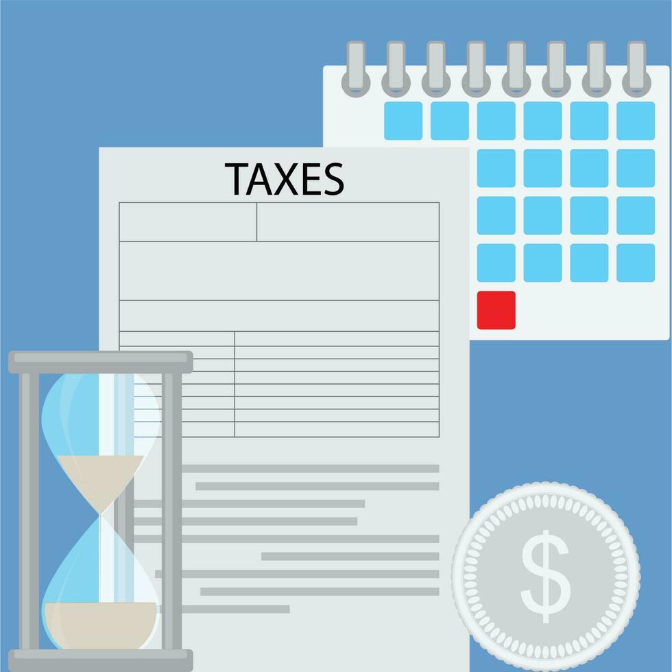 Business concept tax day vector