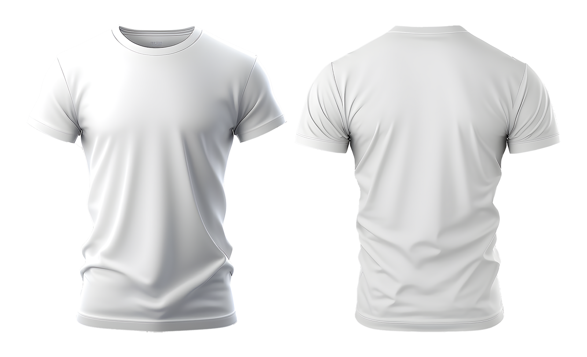 blank white t shirt front and back