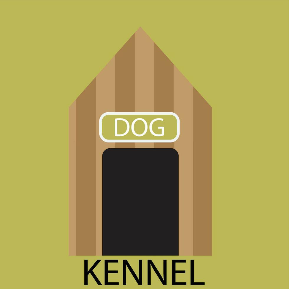 Kennel dog icon flat vector