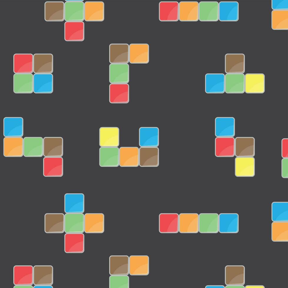 Pattern color block game vector