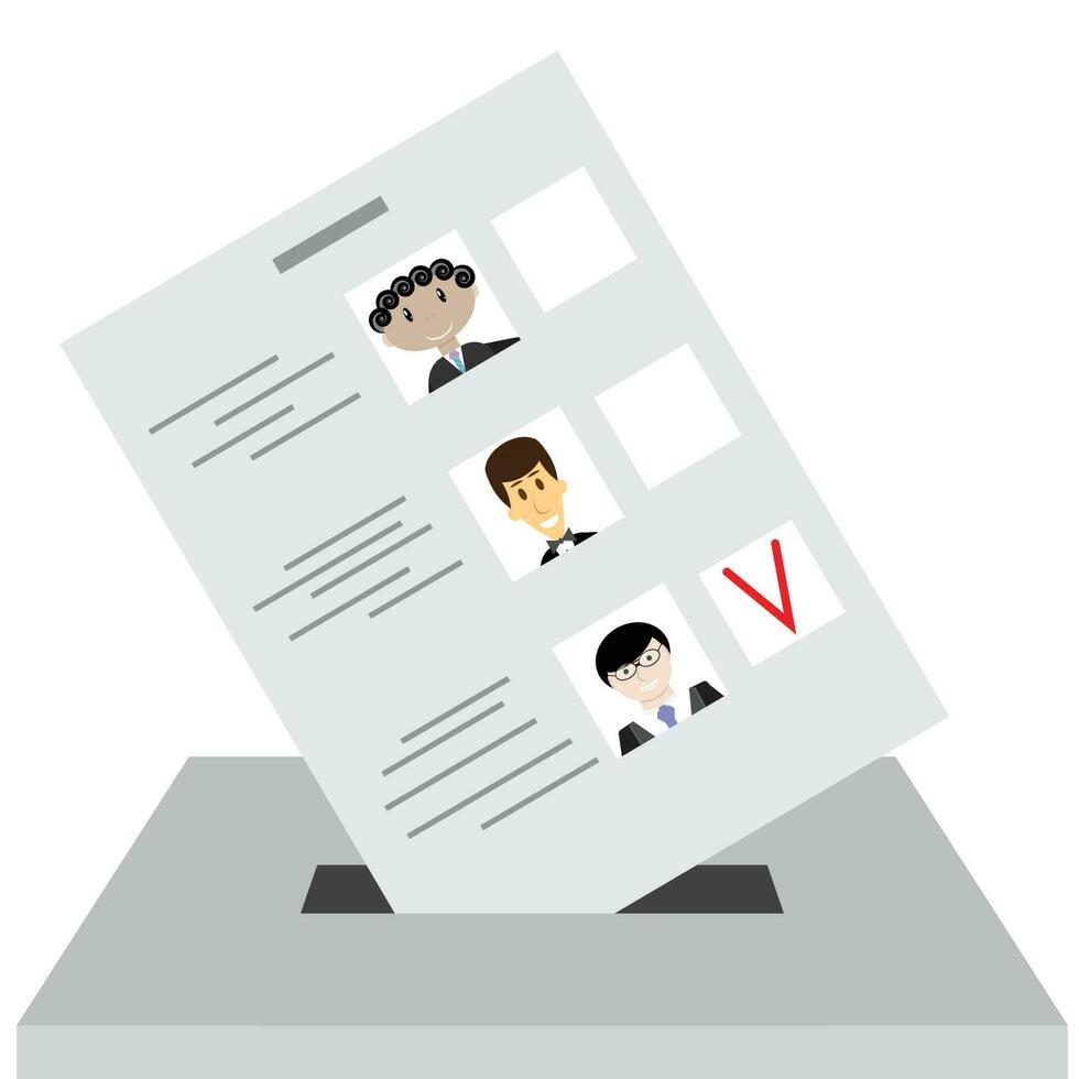 boletín caja para votos vector