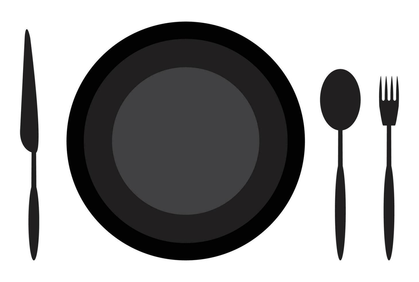 Dining etiquette plate spoon knife and fork 23401423 Vector Art at Vecteezy