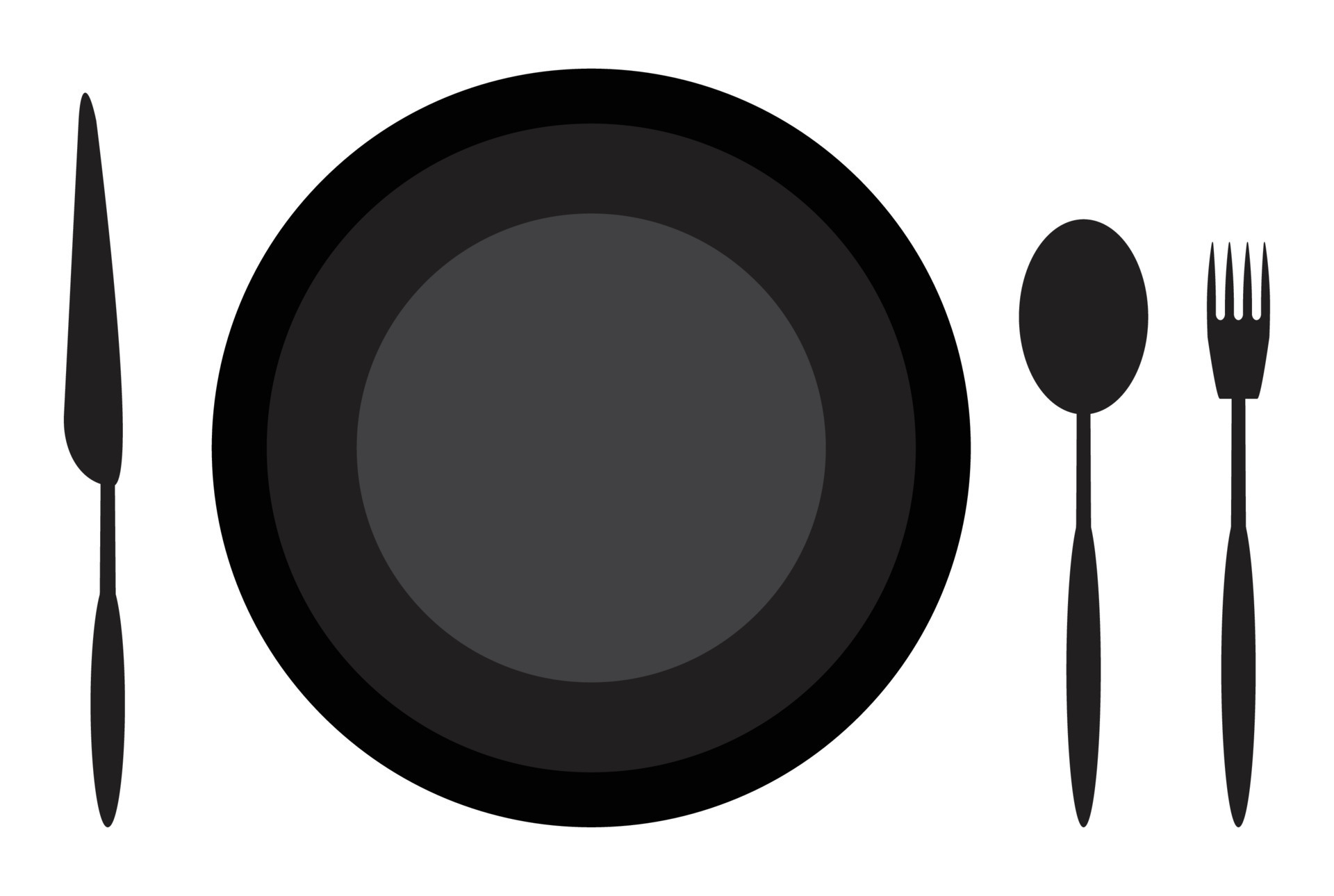 Dining etiquette plate spoon knife and fork 23401423 Vector Art at Vecteezy