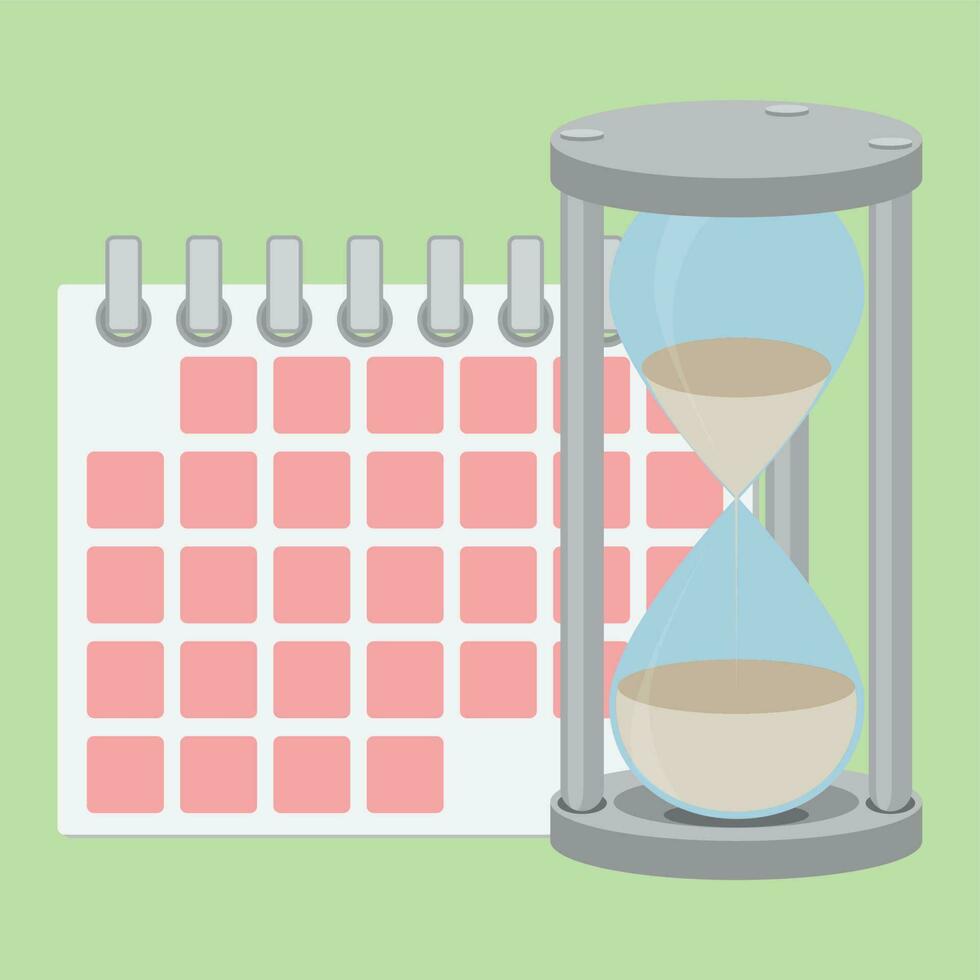 Time management flat vector