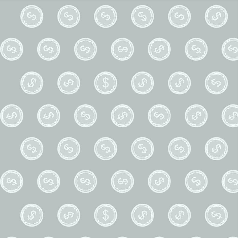 Silver coin vector pattern