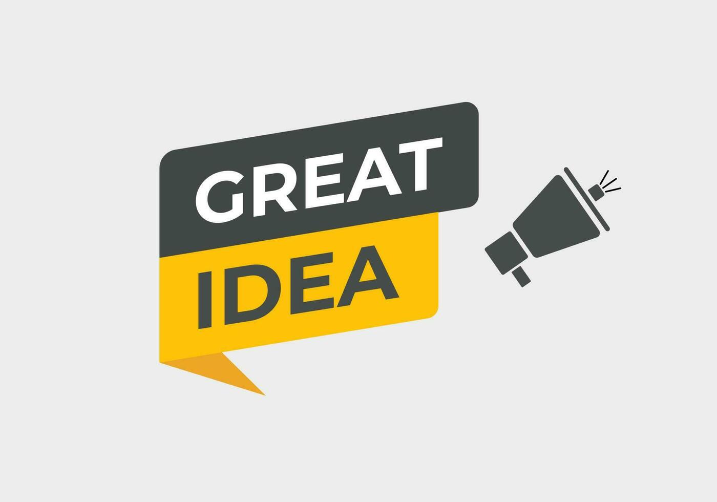 Great Idea Button. Speech Bubble, Banner Label Great Idea vector