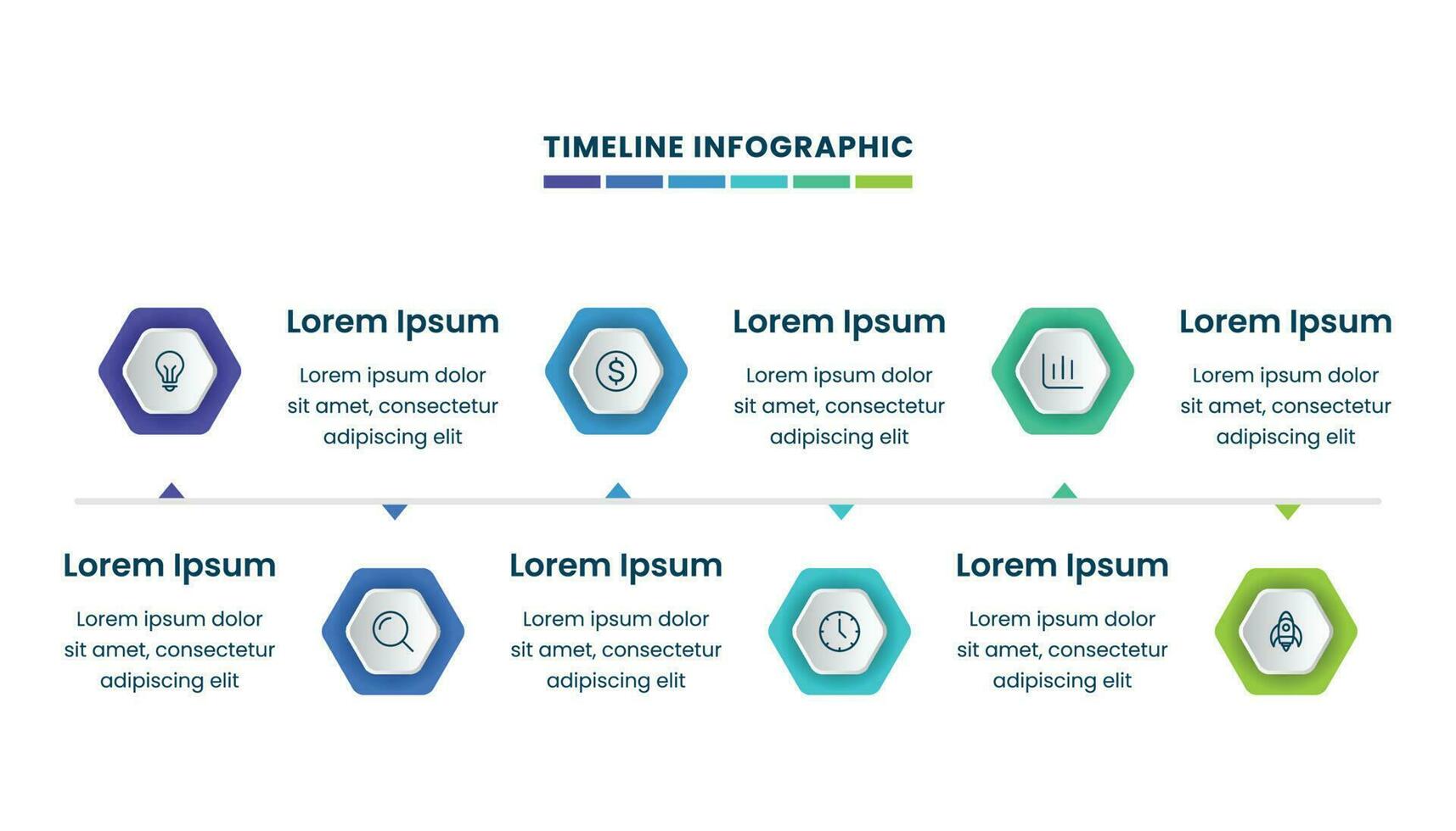 Timeline process infographic template design with icons, six steps or options. Infographic or business presentation and report. vector