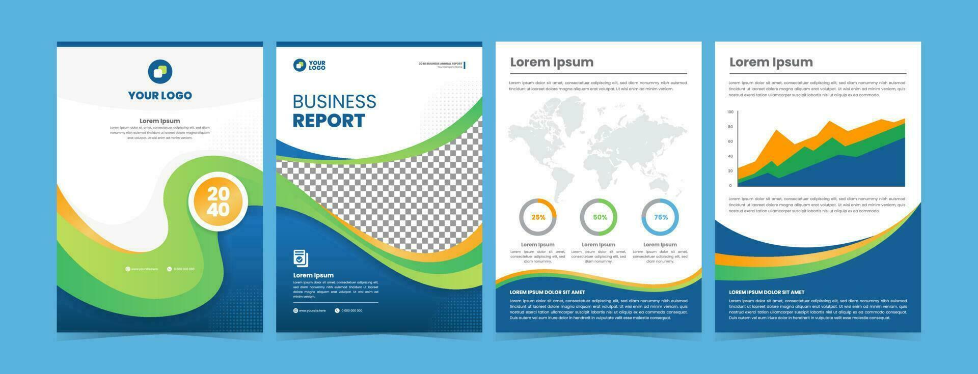 Business Report Template vector