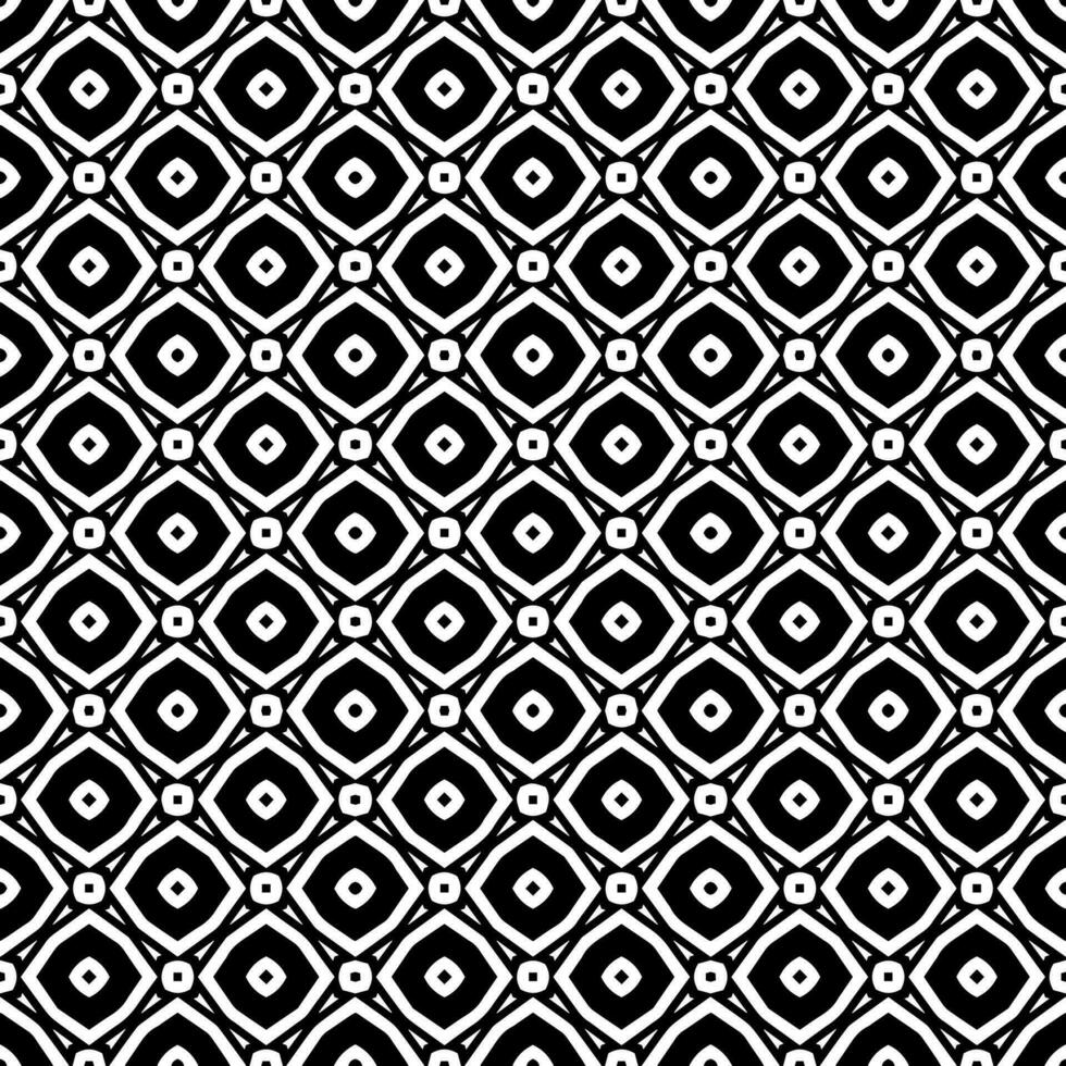 Black and white seamless pattern texture. Greyscale ornamental graphic design. vector