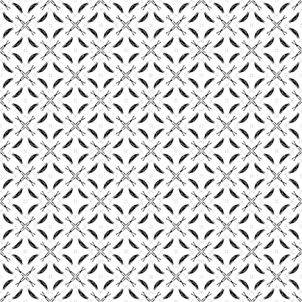 Black and white seamless pattern texture. Greyscale ornamental graphic design. vector