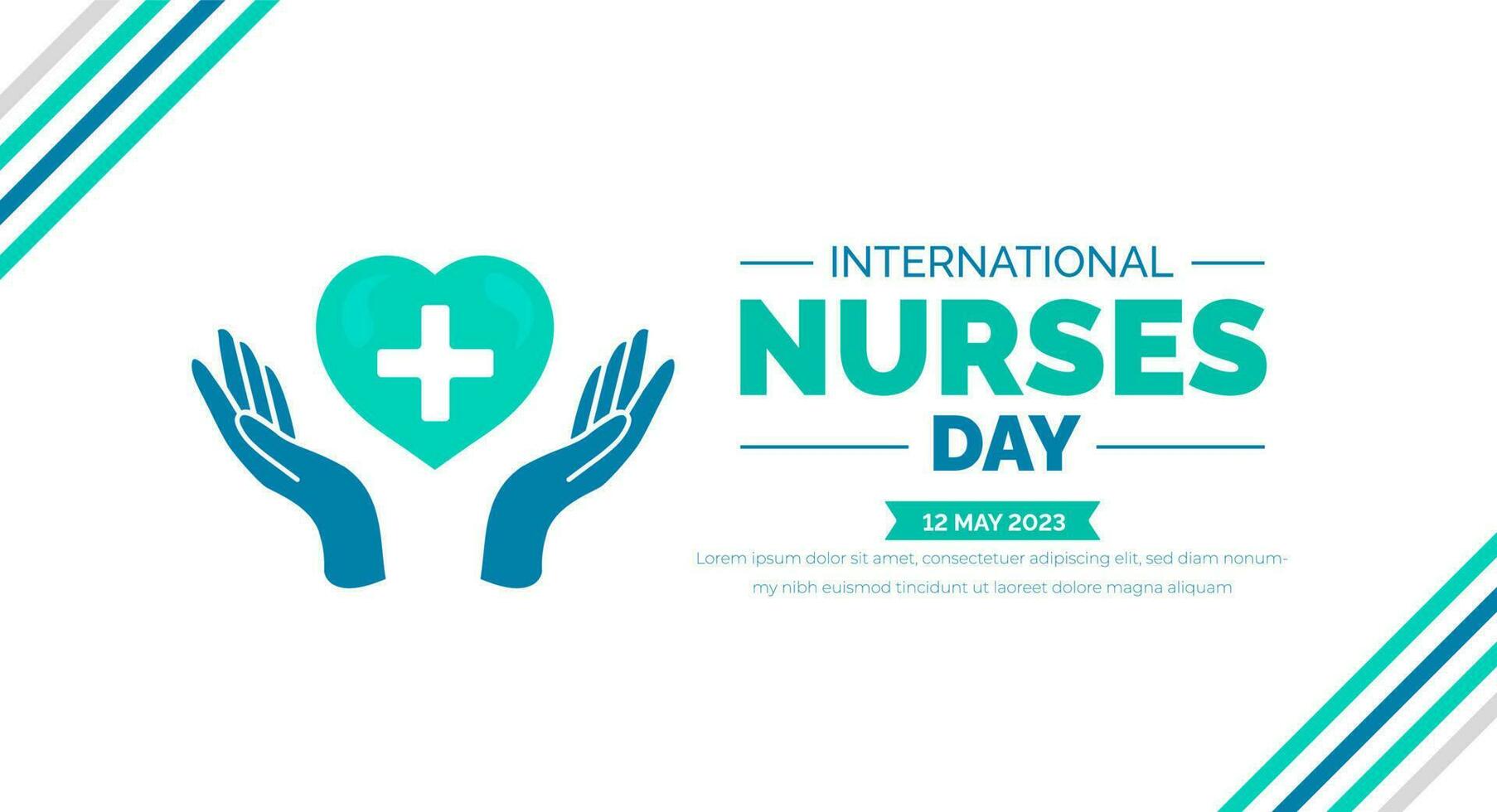 International Nurses Day background or banner design template celebrated in 12 may. vector