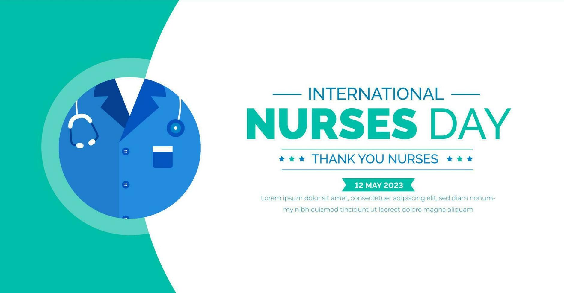 International Nurses Day background or banner design template celebrated in 12 may. vector