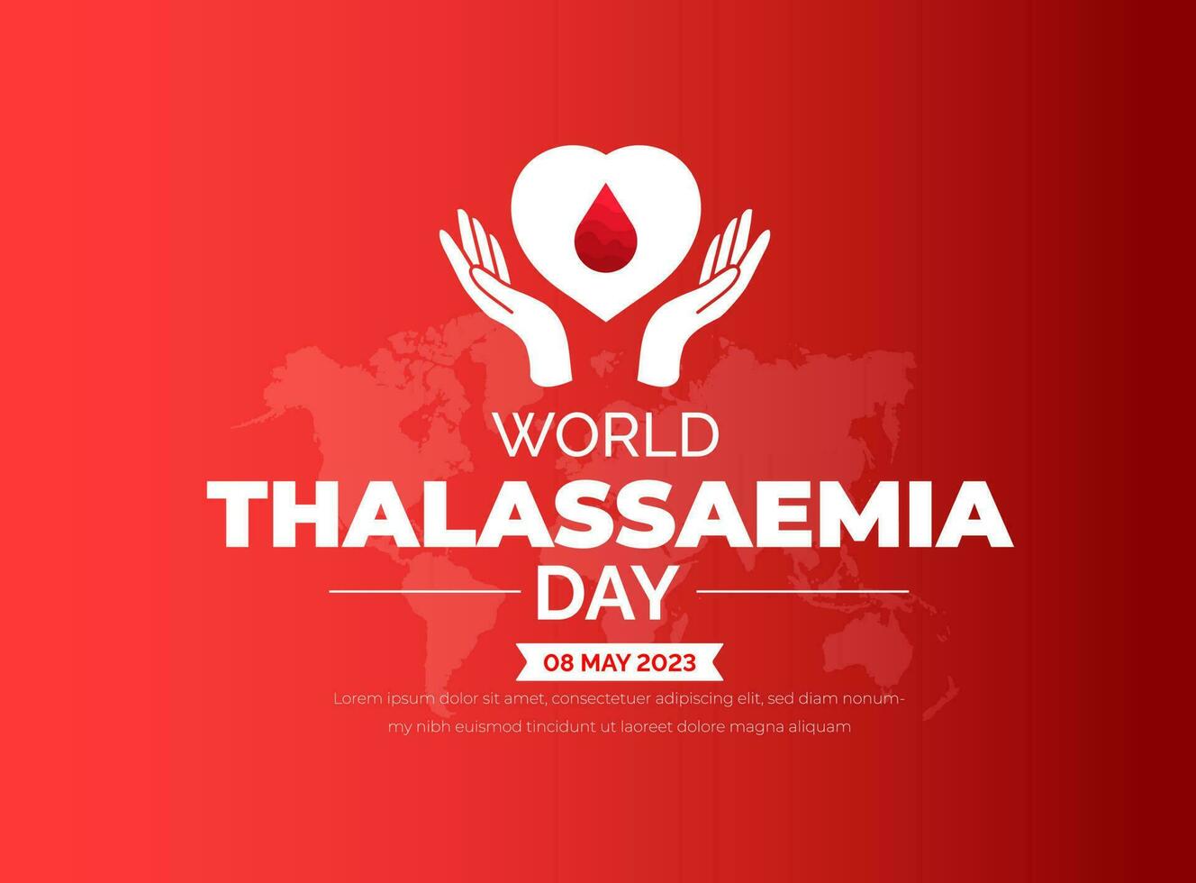 World Thalassaemia Day background or banner design template celebrated in 8 may. vector