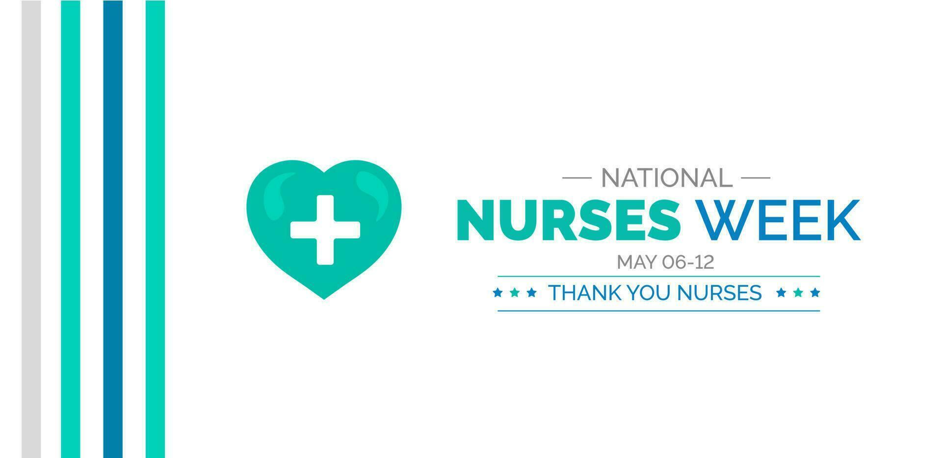 National Nurses Week background or banner design template celebrated in may vector