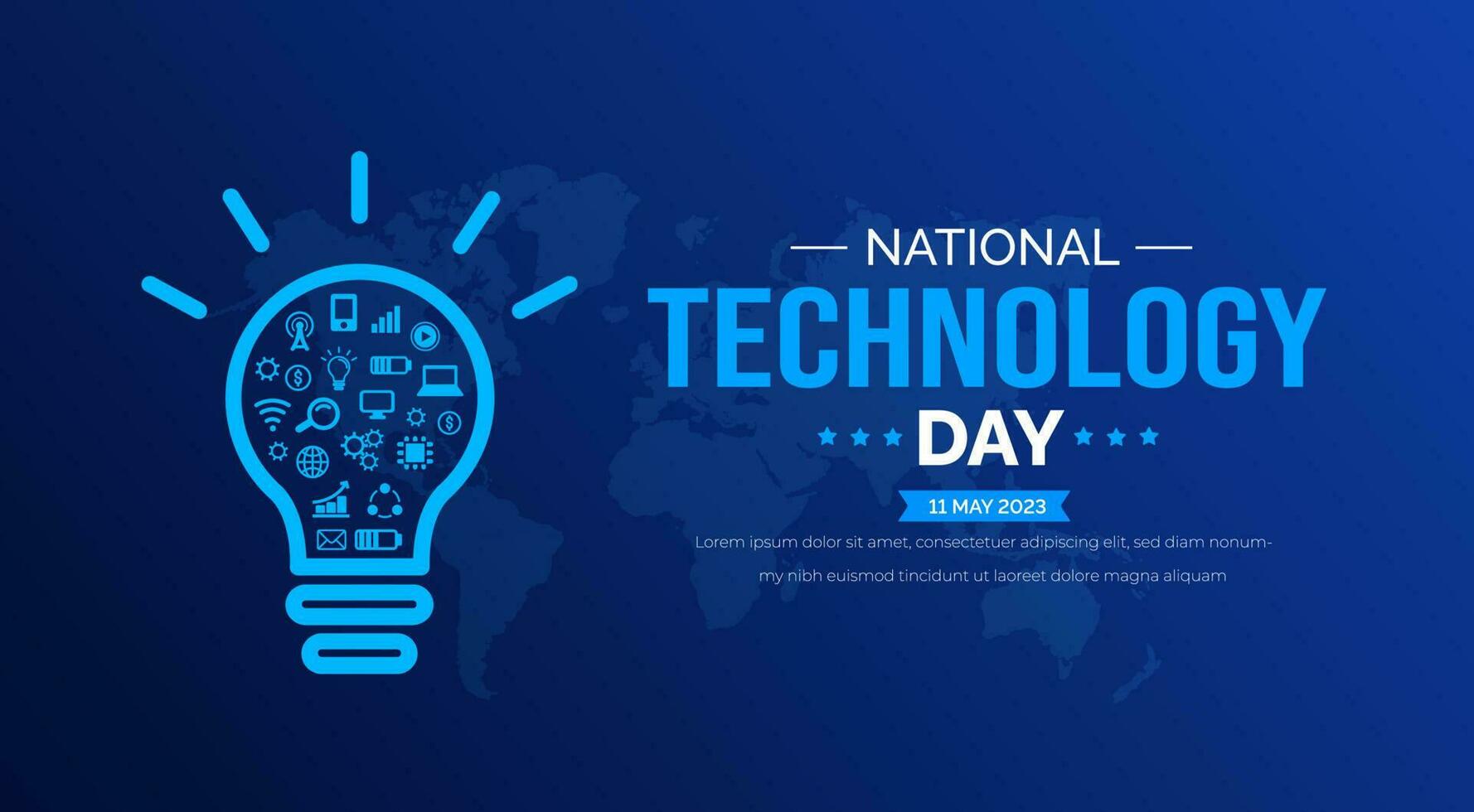 National Technology Day background or banner design template celebrated in 11 may. vector