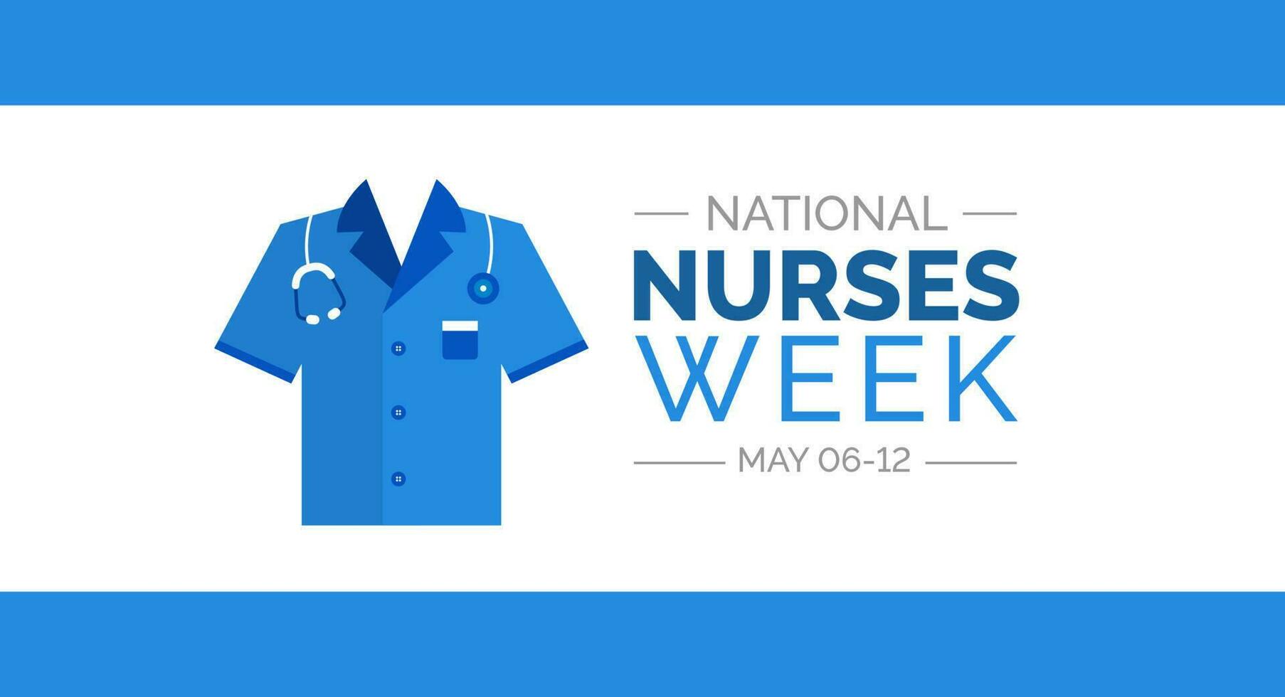National Nurses Week background or banner design template celebrated in may vector