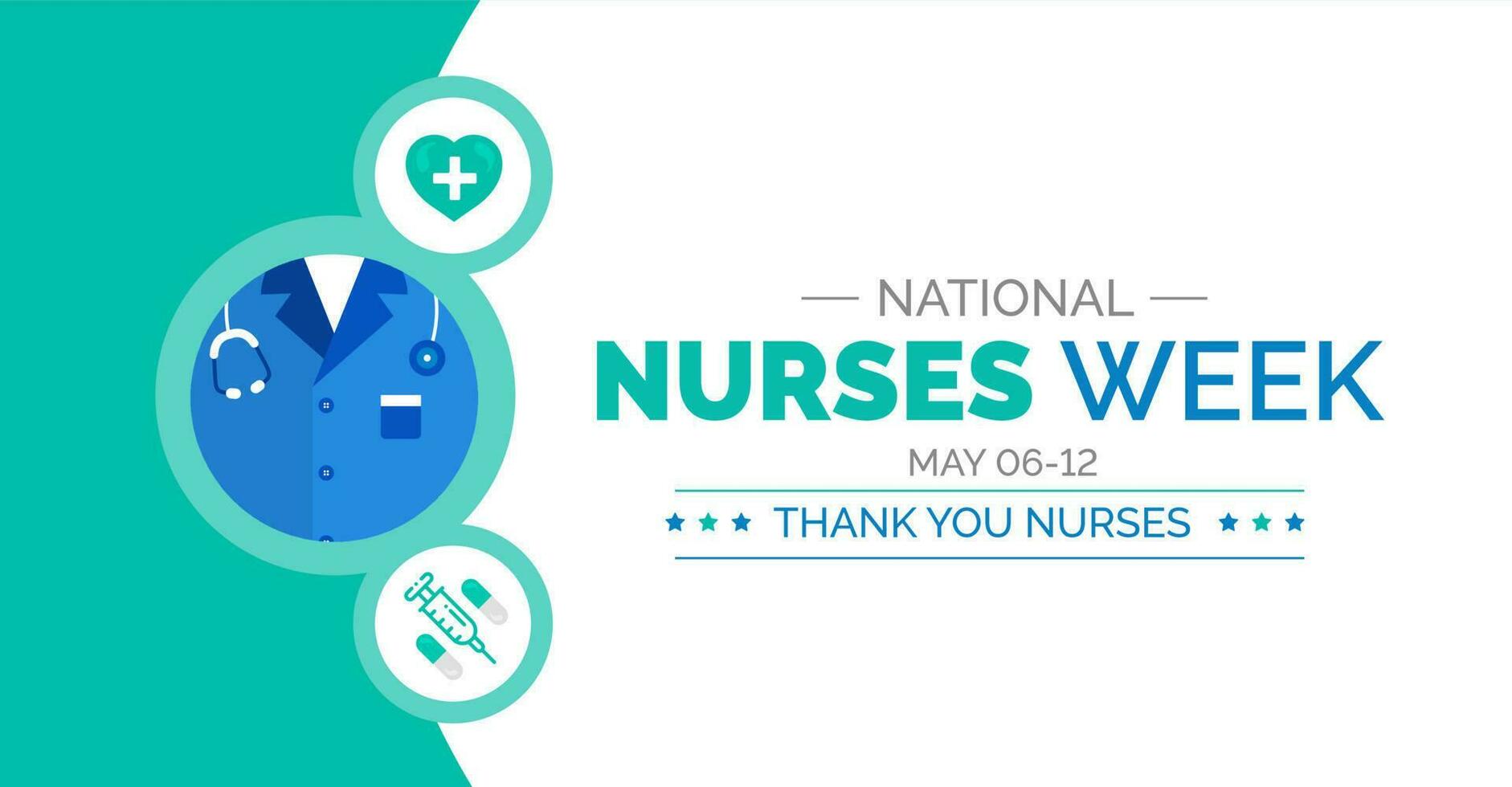 National Nurses Week background or banner design template celebrated in may vector