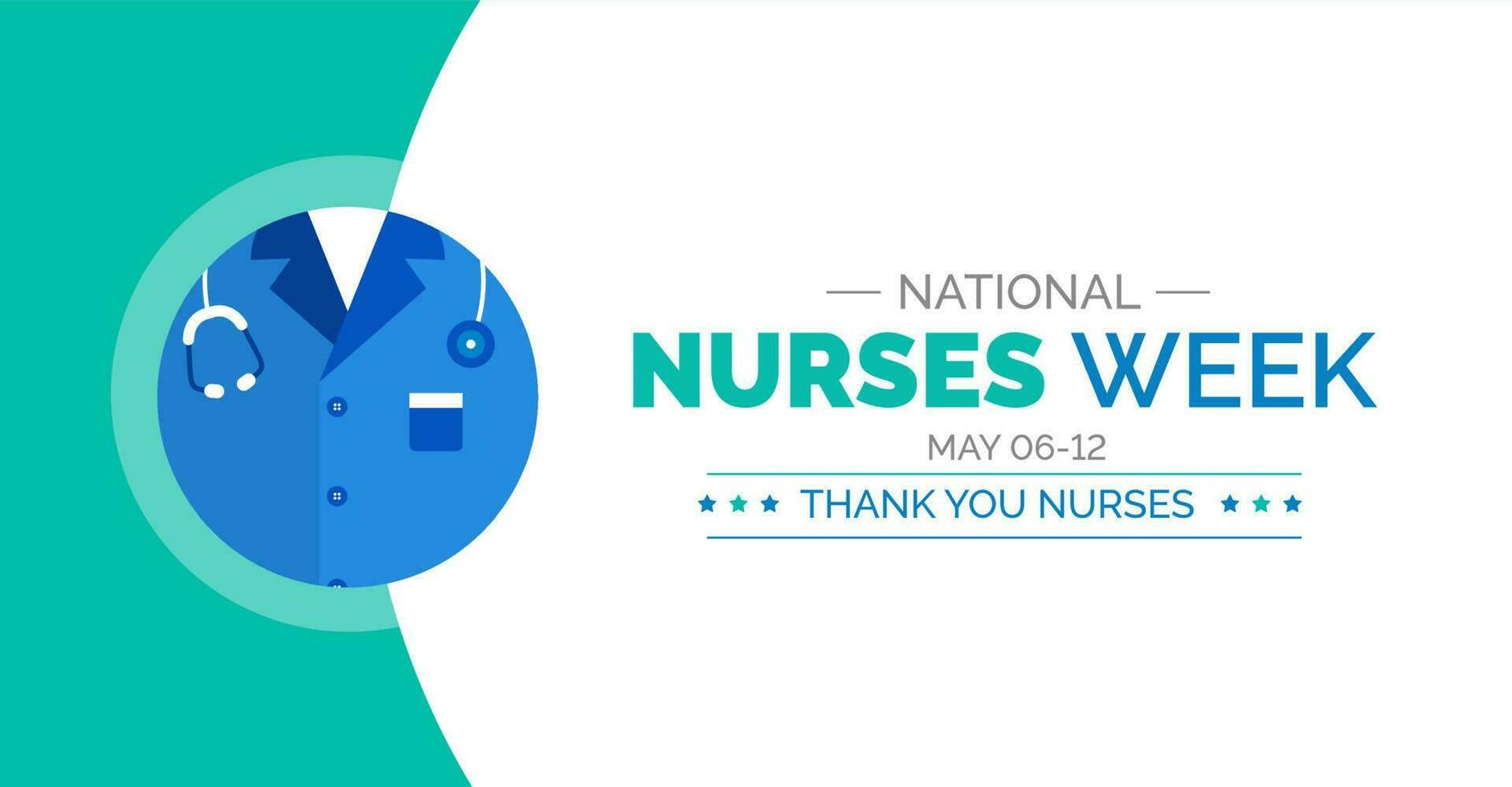 National Nurses Week background or banner design template celebrated in may vector