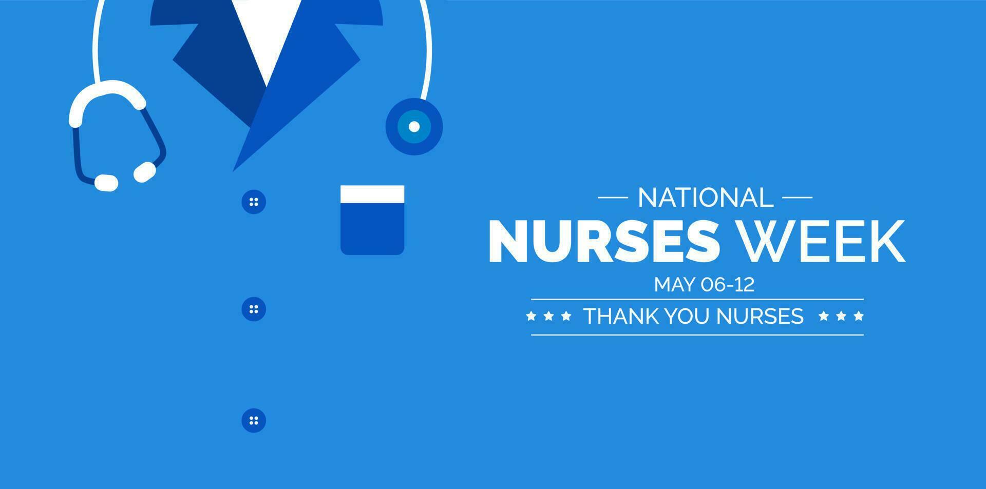 National Nurses Week background or banner design template celebrated in