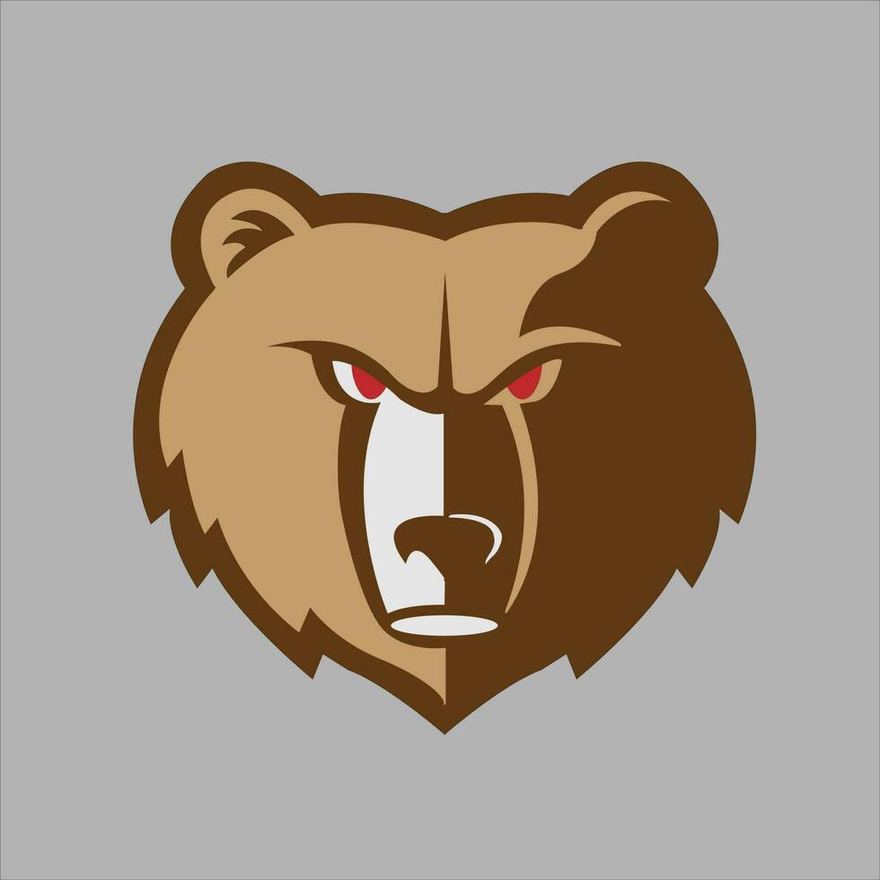 Big Bear Head vector